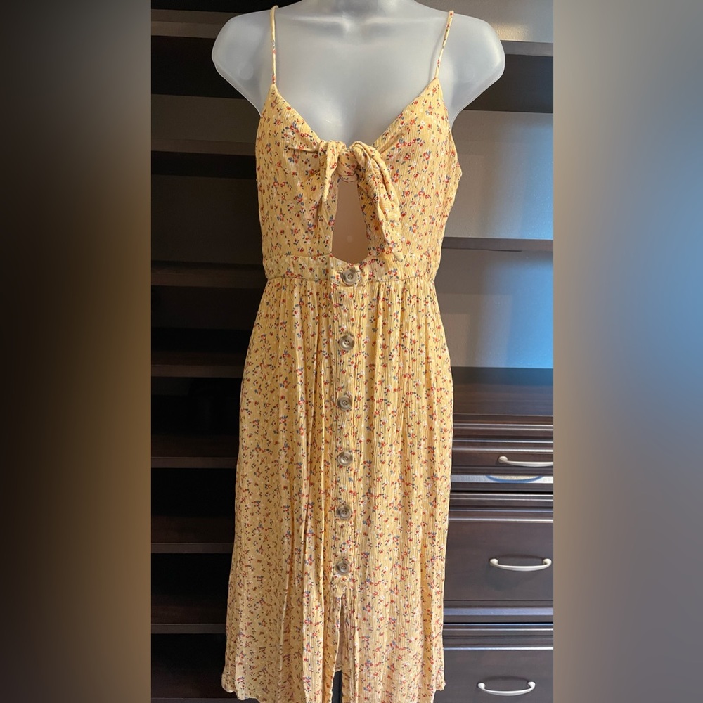 Yellow Flower Maxi Dress